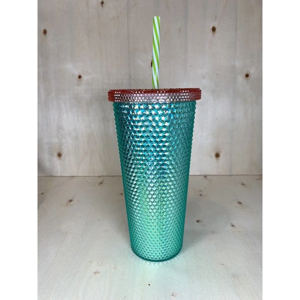 20 oz Jack and Zero Studded Tumbler Ice Green and Red Nightmare Before Christmas